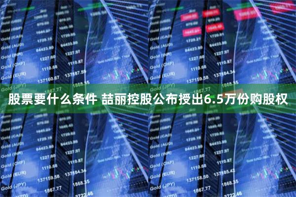 股票要什么条件 喆丽控股公布授出6.5万份购股权